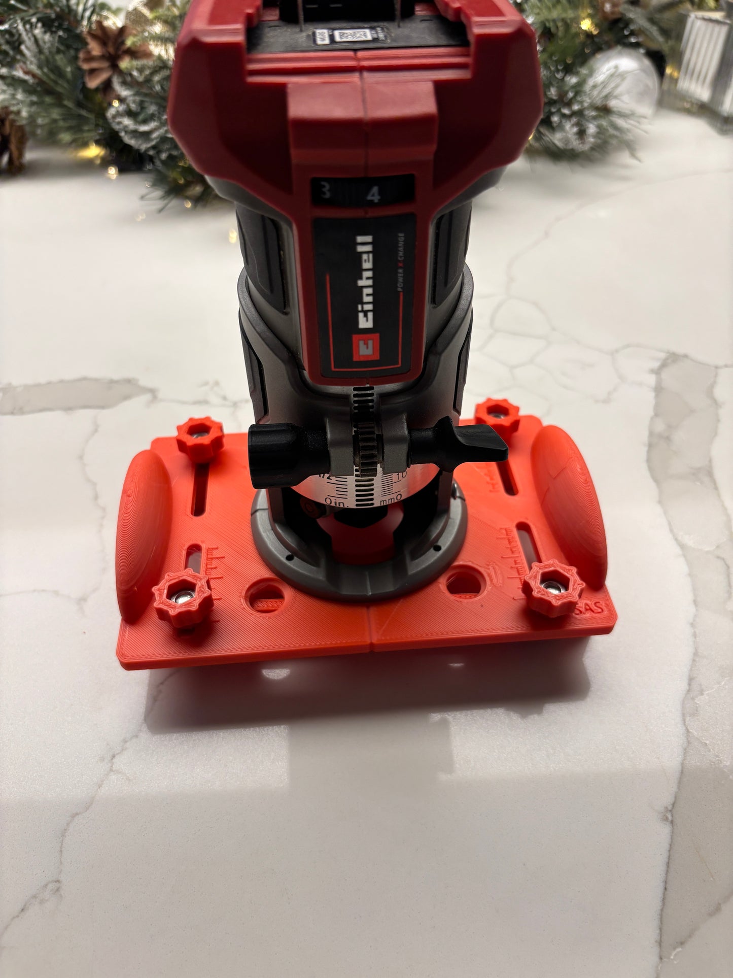 Einhell TP-ET 18 Li BL router base jig for making mortises / slot mortises / grooves