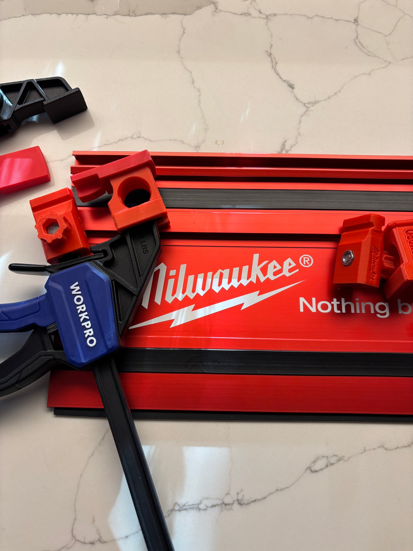 Milwaukee track saw guide rail clamp adaptor feet - to fit WORKPRO Quick Clamp