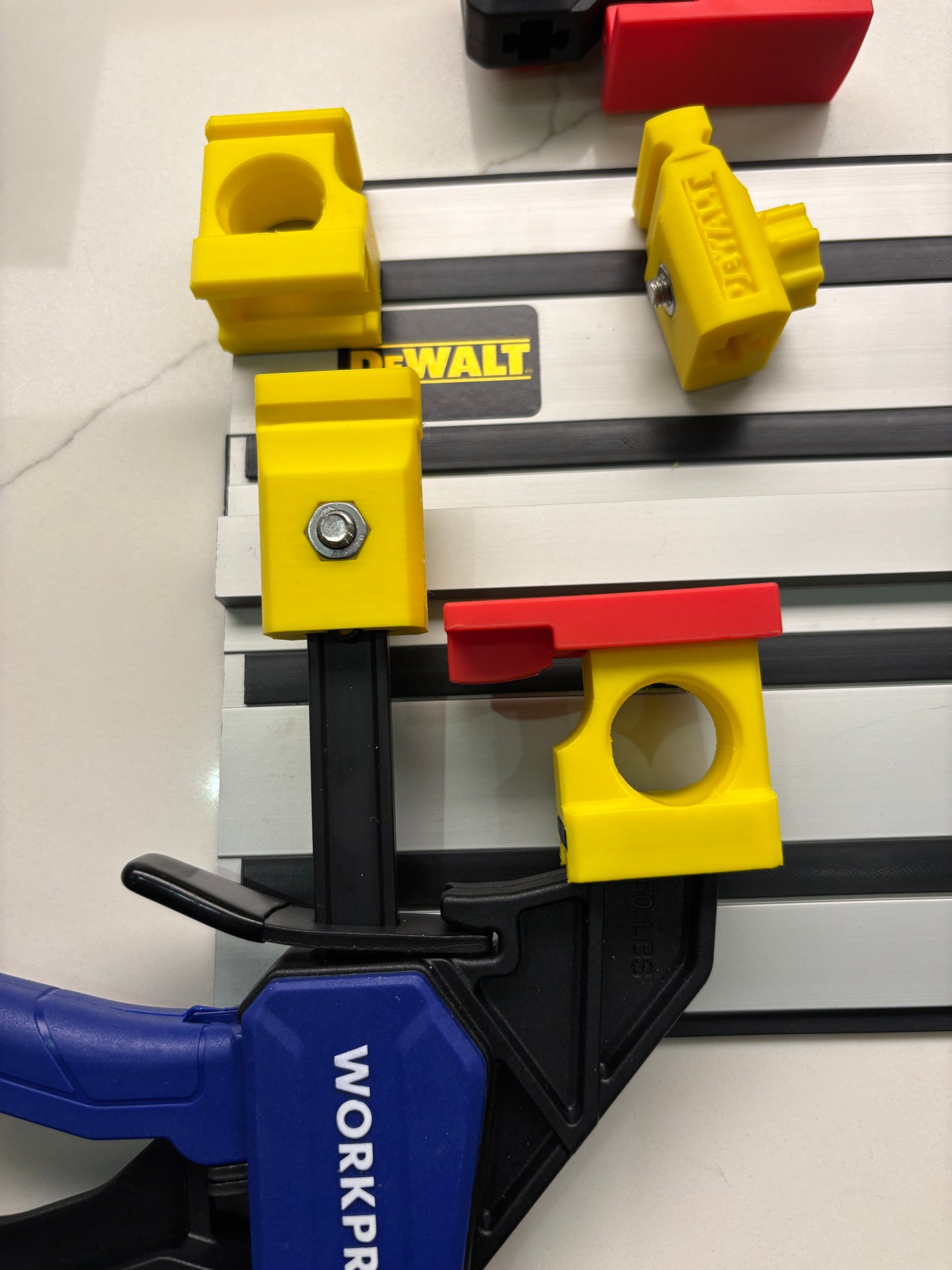 Dewalt track saw guide rail clamp adaptor feet - to fit WORKPRO Quick Clamp