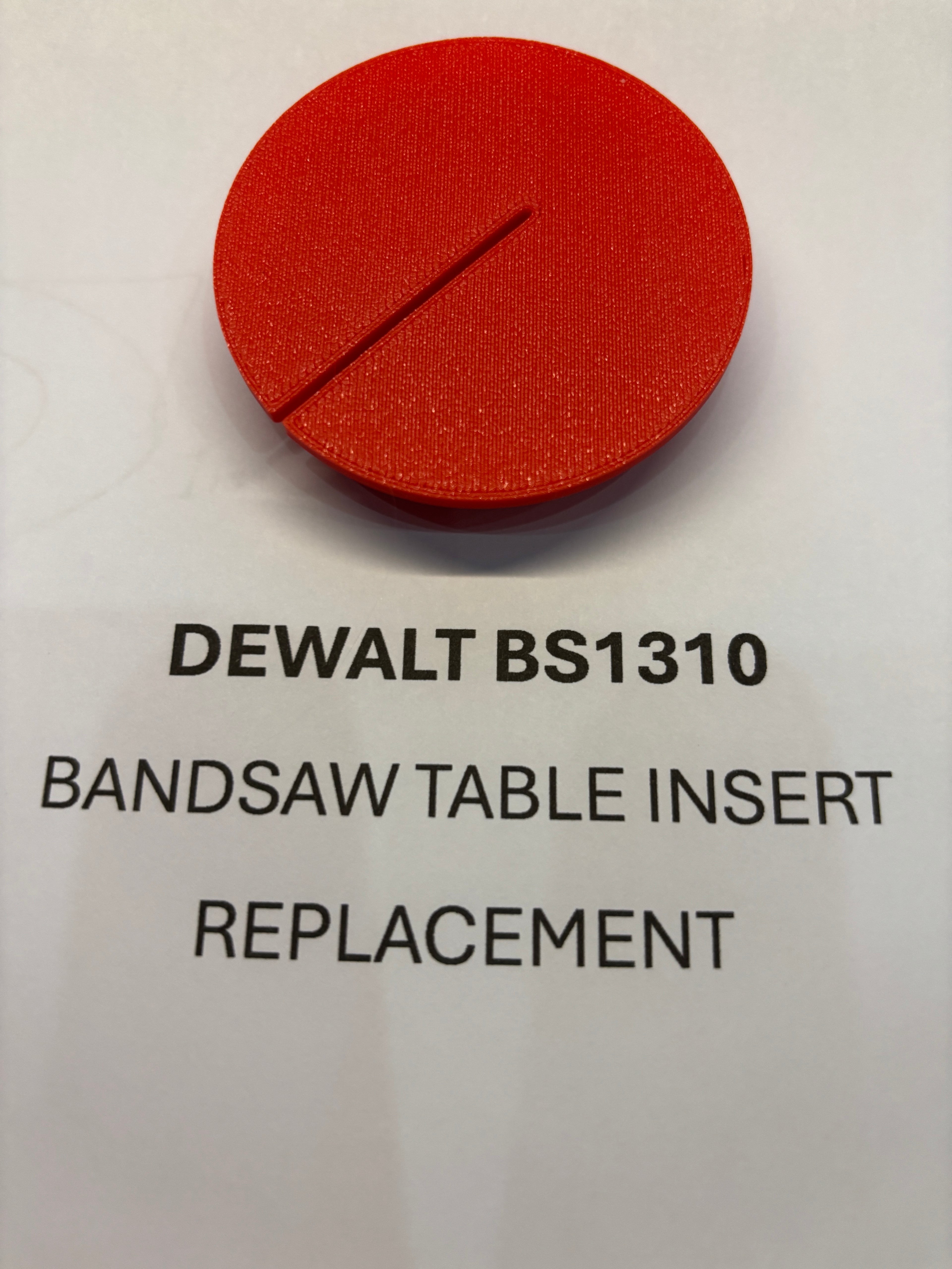 Replacement Bandsaw Table Insert to fit DEWALT BS1310