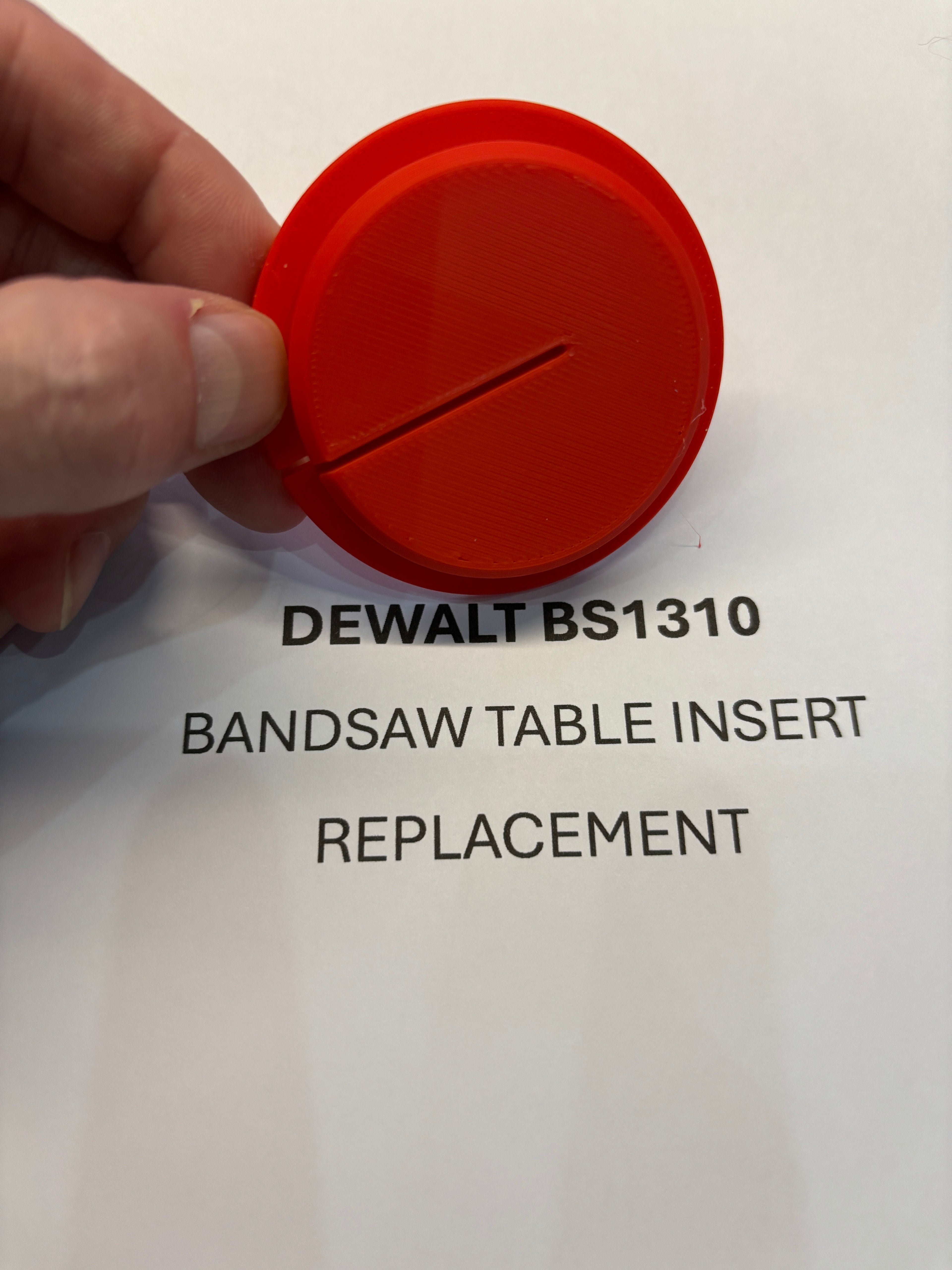 Replacement Bandsaw Table Insert to fit DEWALT BS1310
