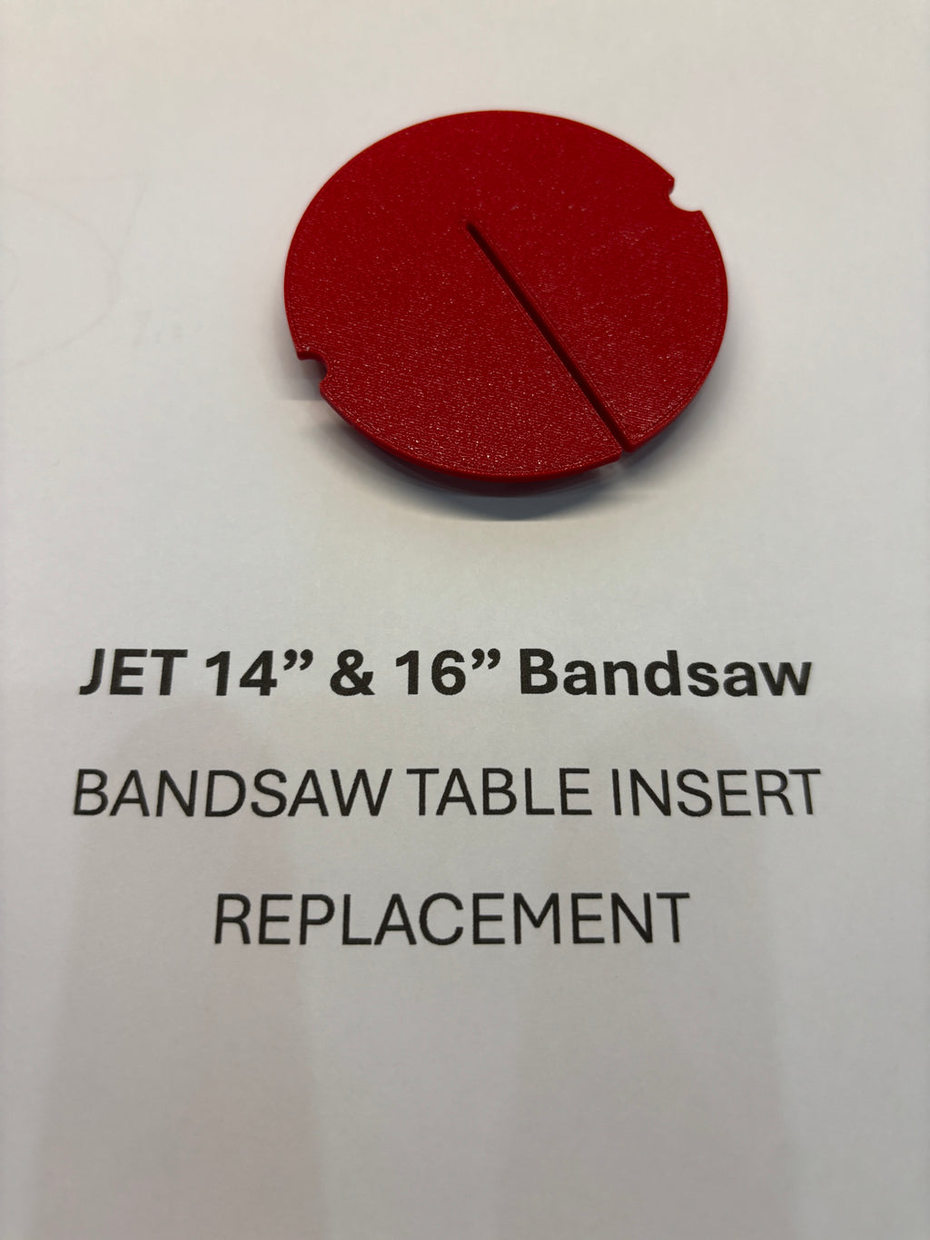 Replacement Bandsaw Table Insert to fit JET 14" and 16"