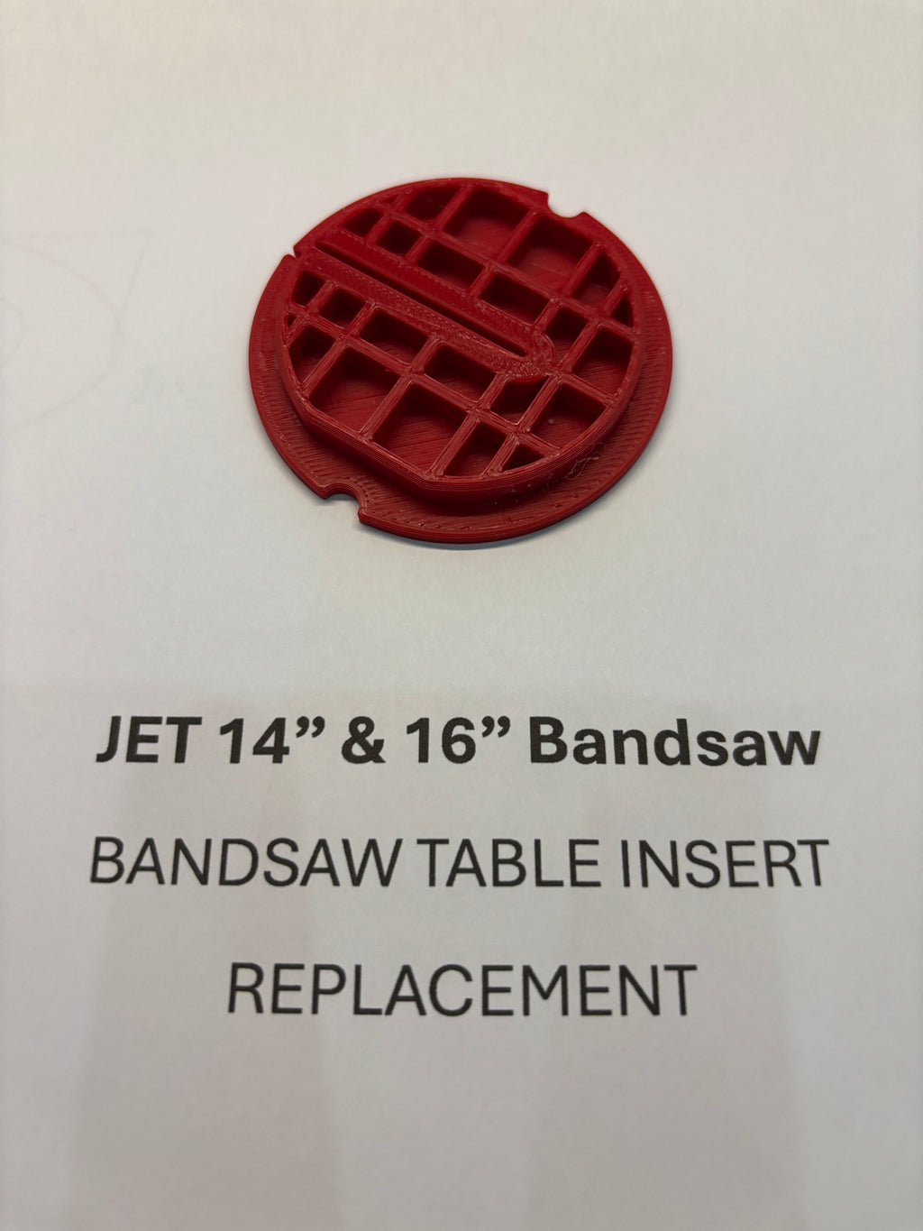 Replacement Bandsaw Table Insert to fit JET 14" and 16"