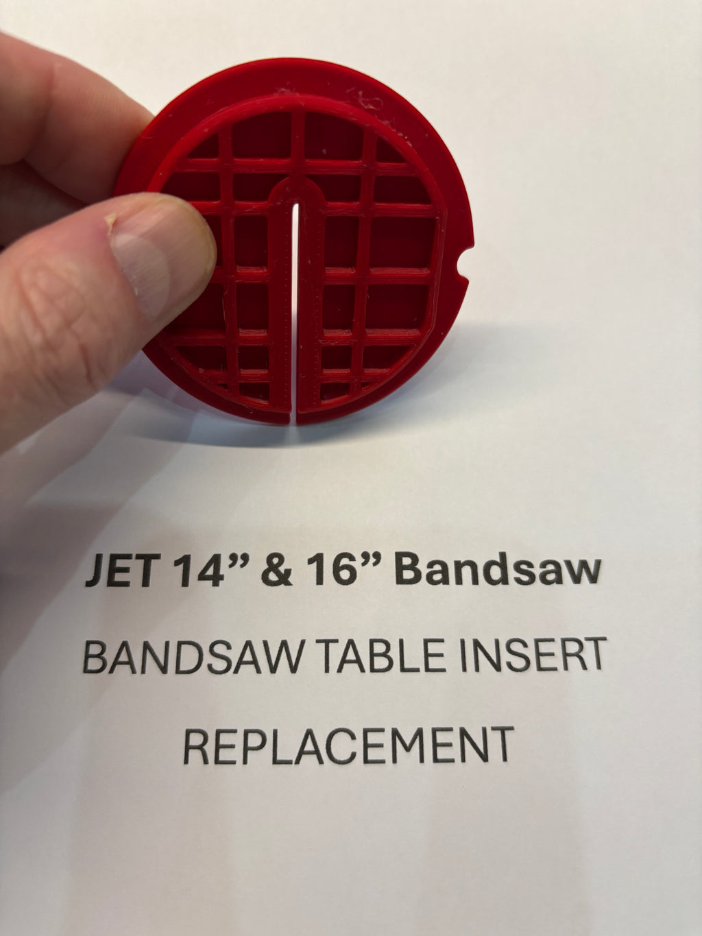 Replacement Bandsaw Table Insert to fit JET 14" and 16"