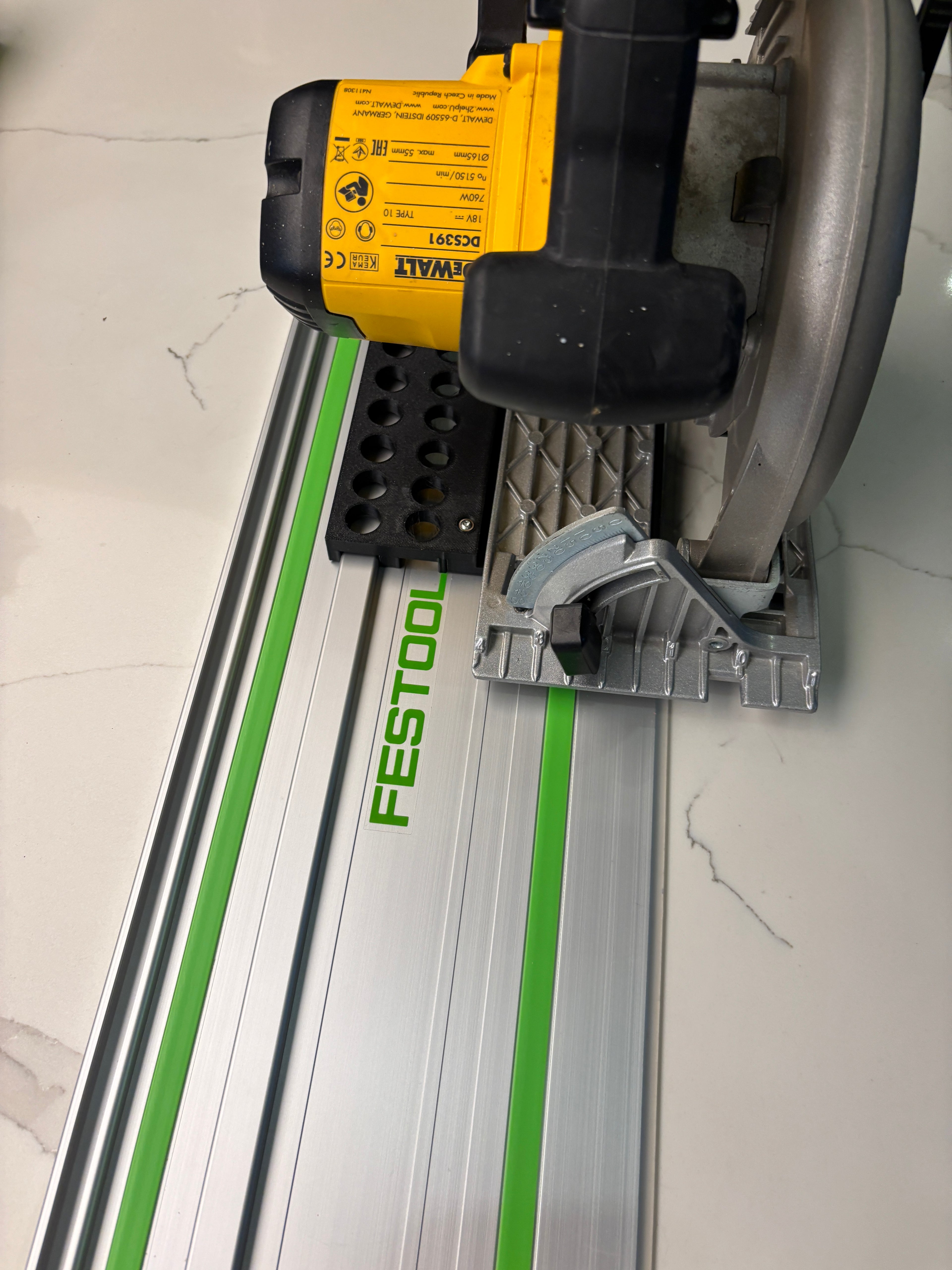 Dewalt DCS391 / DCS565 Adaptor base / Skid plate for Circular Saw to fit Festool Guide rail