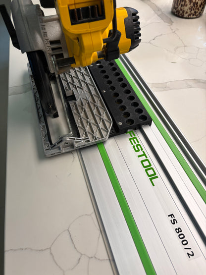 TOOLAX Adapter Base / Skid Plate / Shoe for DeWalt DCS391 / DCS565 – Fits Festool Guide Rail