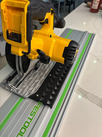 TOOLAX Adapter Base / Skid Plate / Shoe for DeWalt DCS391 / DCS565 – Fits Festool Guide Rail