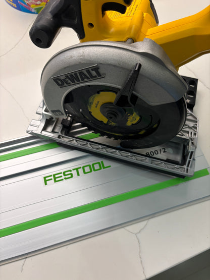 TOOLAX Adapter Base / Skid Plate / Shoe for DeWalt DCS391 / DCS565 – Fits Festool Guide Rail