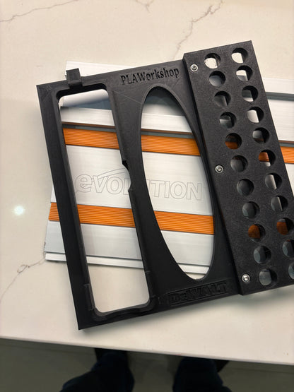 TOOLAX Adapter Base / Skid Plate / Shoe for DeWalt DCS391 / DCS565 – Fits Evolution Guide Rail