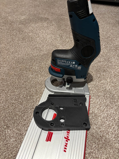Bosch GKF 12V-8 Cordless Edge Trim Router Base Guide Rail Adapter to Bosch Track / Guide Rail