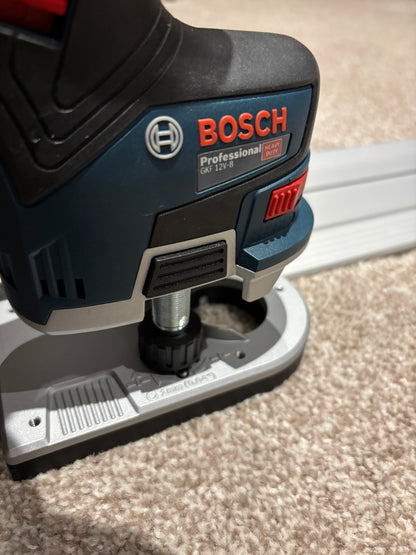Bosch GKF 12V-8 Cordless Edge Trim Router Base Guide Rail Adapter to Bosch Track / Guide Rail