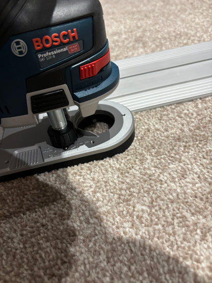 Bosch GKF 12V-8 Cordless Edge Trim Router Base Guide Rail Adapter to Mafell Track / Guide Rail