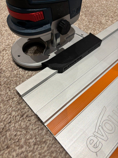 Bosch GKF 12V-8 Cordless Edge Trim Router Base Guide Rail Adapter to Evolution Track / Guide Rail