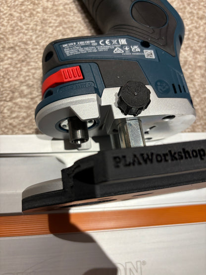 Bosch GKF 12V-8 Cordless Edge Trim Router Base Guide Rail Adapter to Evolution Track / Guide Rail