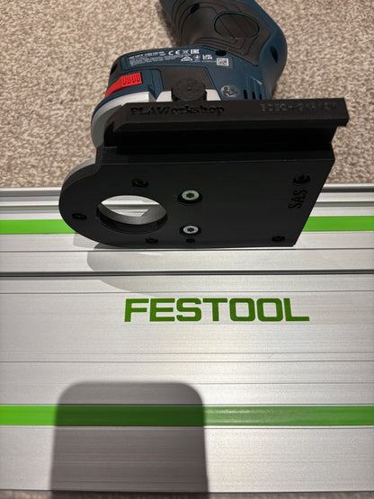 Bosch GKF 12V-8 Cordless Edge Trim Router Base Guide Rail Adapter to Festool Track / Guide Rail