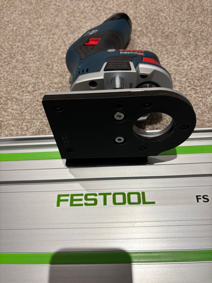 Bosch GKF 12V-8 Cordless Edge Trim Router Base Guide Rail Adapter to Festool Track / Guide Rail