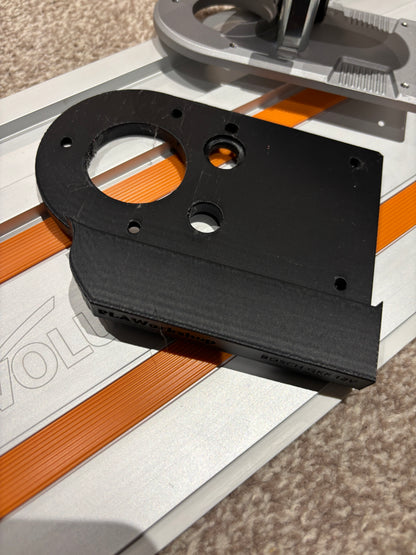 Bosch GKF 12V-8 Cordless Edge Trim Router Base Guide Rail Adapter to Evolution Track / Guide Rail