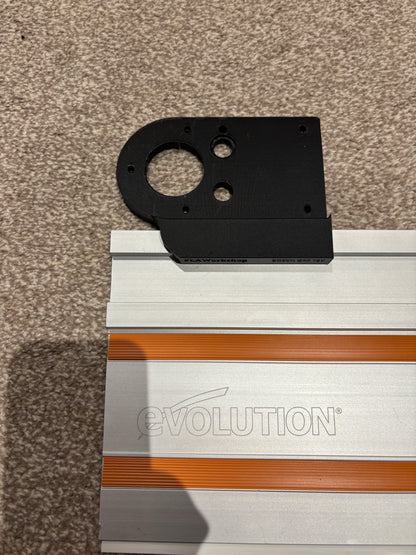 Bosch GKF 12V-8 Cordless Edge Trim Router Base Guide Rail Adapter to Evolution Track / Guide Rail