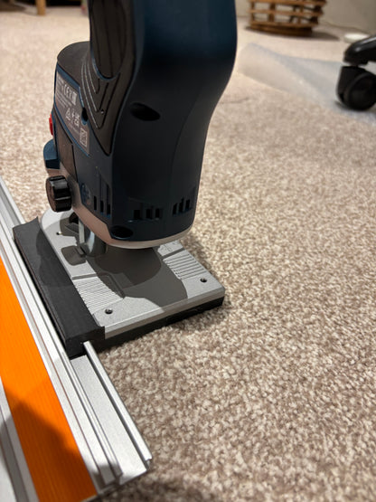 Bosch GKF 12V-8 Cordless Edge Trim Router Base Guide Rail Adapter to Triton Track / Guide Rail