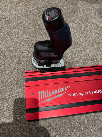 Bosch GKF 12V-8 Cordless Edge Trim Router Base Guide Rail Adapter to Milwaukee Track / Guide Rail