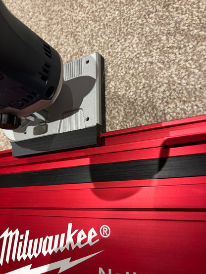 Bosch GKF 12V-8 Cordless Edge Trim Router Base Guide Rail Adapter to Milwaukee Track / Guide Rail