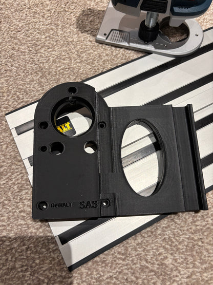 Bosch GKF 12V-8 Cordless Edge Trim Router Base Guide Rail Adapter to Dewalt Track / Guide Rail