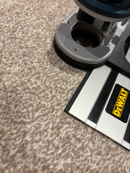 Bosch GKF 12V-8 Cordless Edge Trim Router Base Guide Rail Adapter to Dewalt Track / Guide Rail