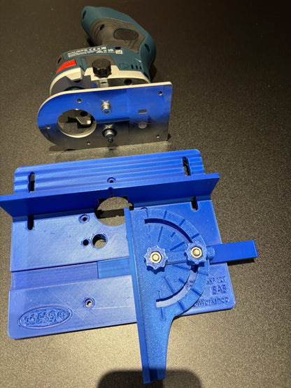 Bosch GKF 12V - 8 Mini Bench Top Router Table with Angle/Fence Guide for Woodworking Bench