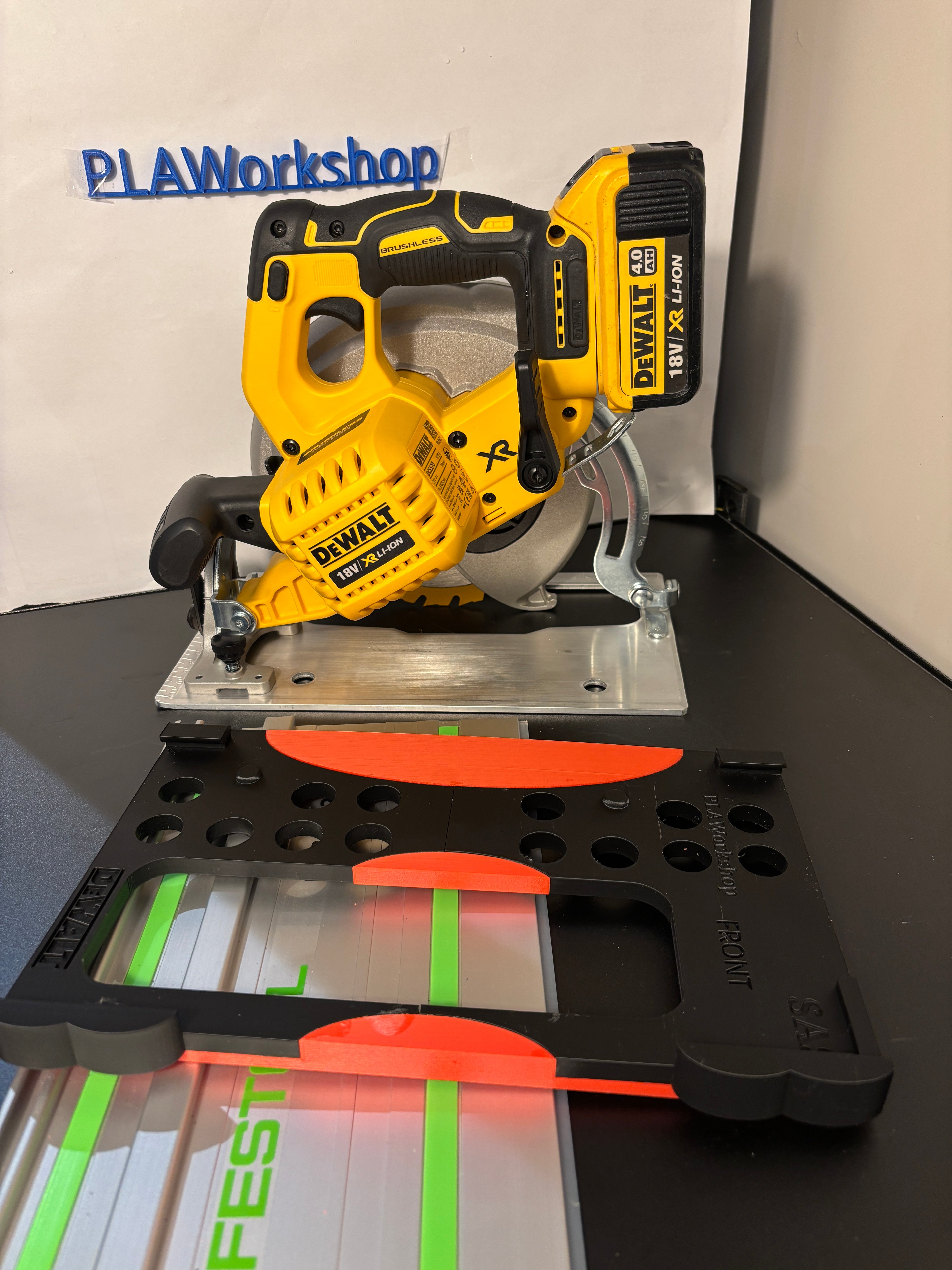 Dewalt DCS570 DWE575 DCS575 DCS578 DCS573 Adaptor base / Skid plate for Circular Saw to fit Festool Guide rail