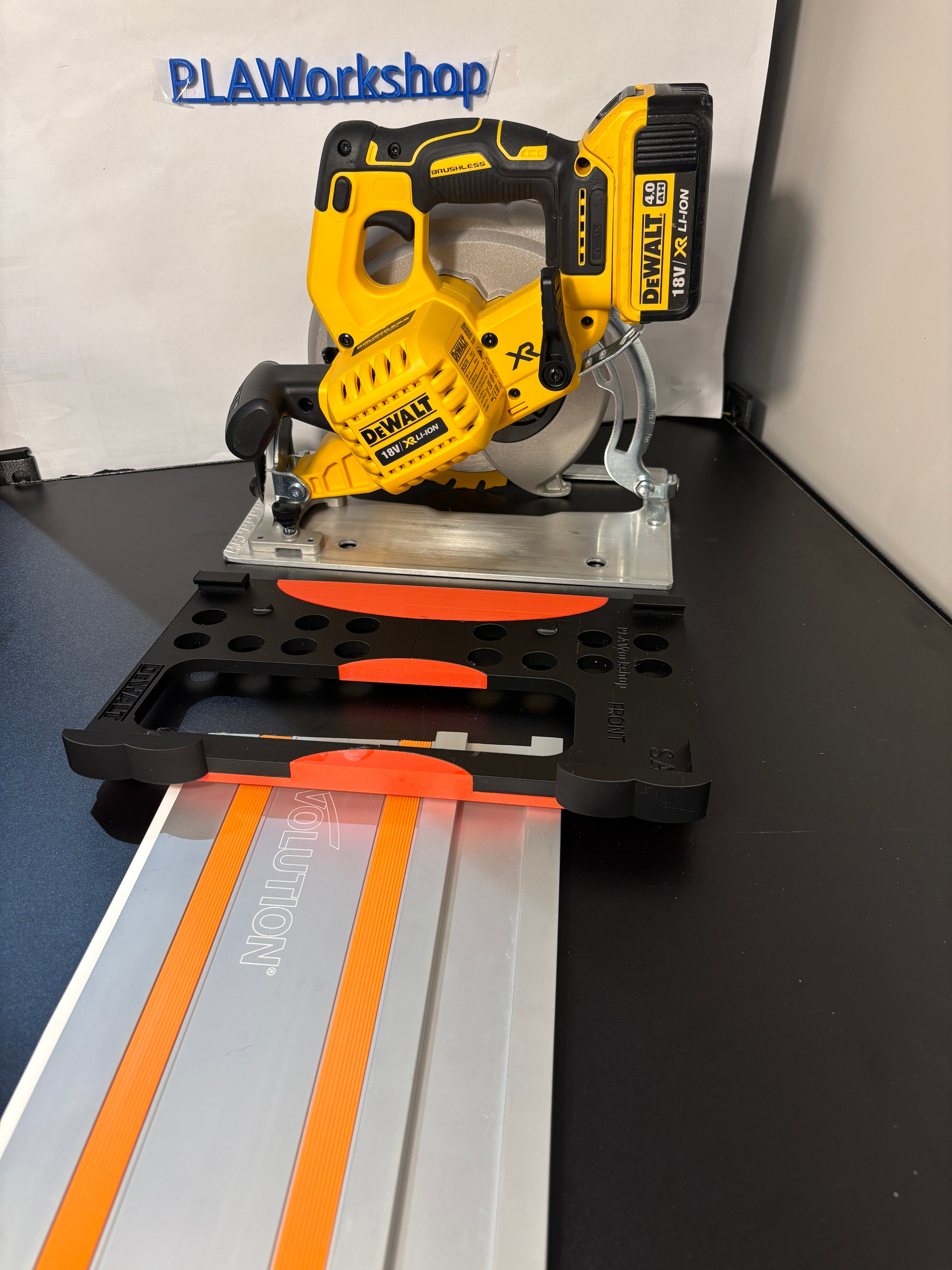 Dewalt DCS570 DWE575 DCS575 DCS578 DCS573 Adaptor base / Skid plate for Circular Saw to fit Evolution Guide Rail