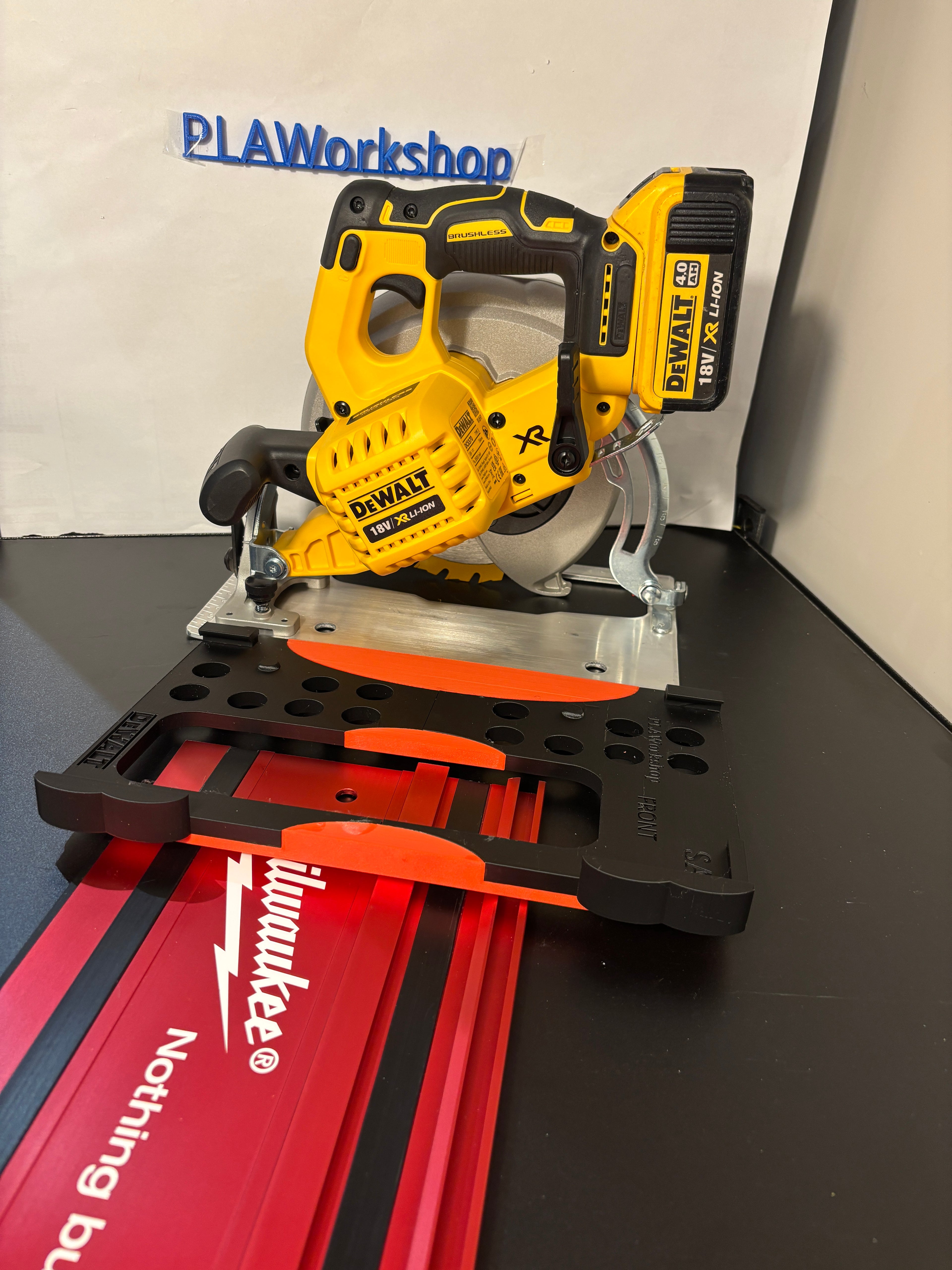 Dewalt DCS570 DWE575 DCS575 DCS578 DCS573 Adaptor base / Skid plate for Circular Saw to fit Milwaukee Guide rail