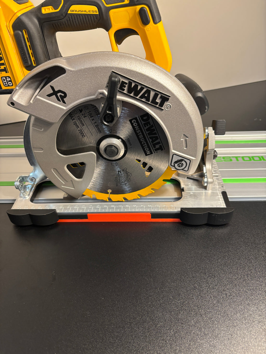 Dewalt DCS570 DWE575 DCS575 DCS578 DCS573 Adaptor base / Skid plate for Circular Saw to fit Festool Guide rail