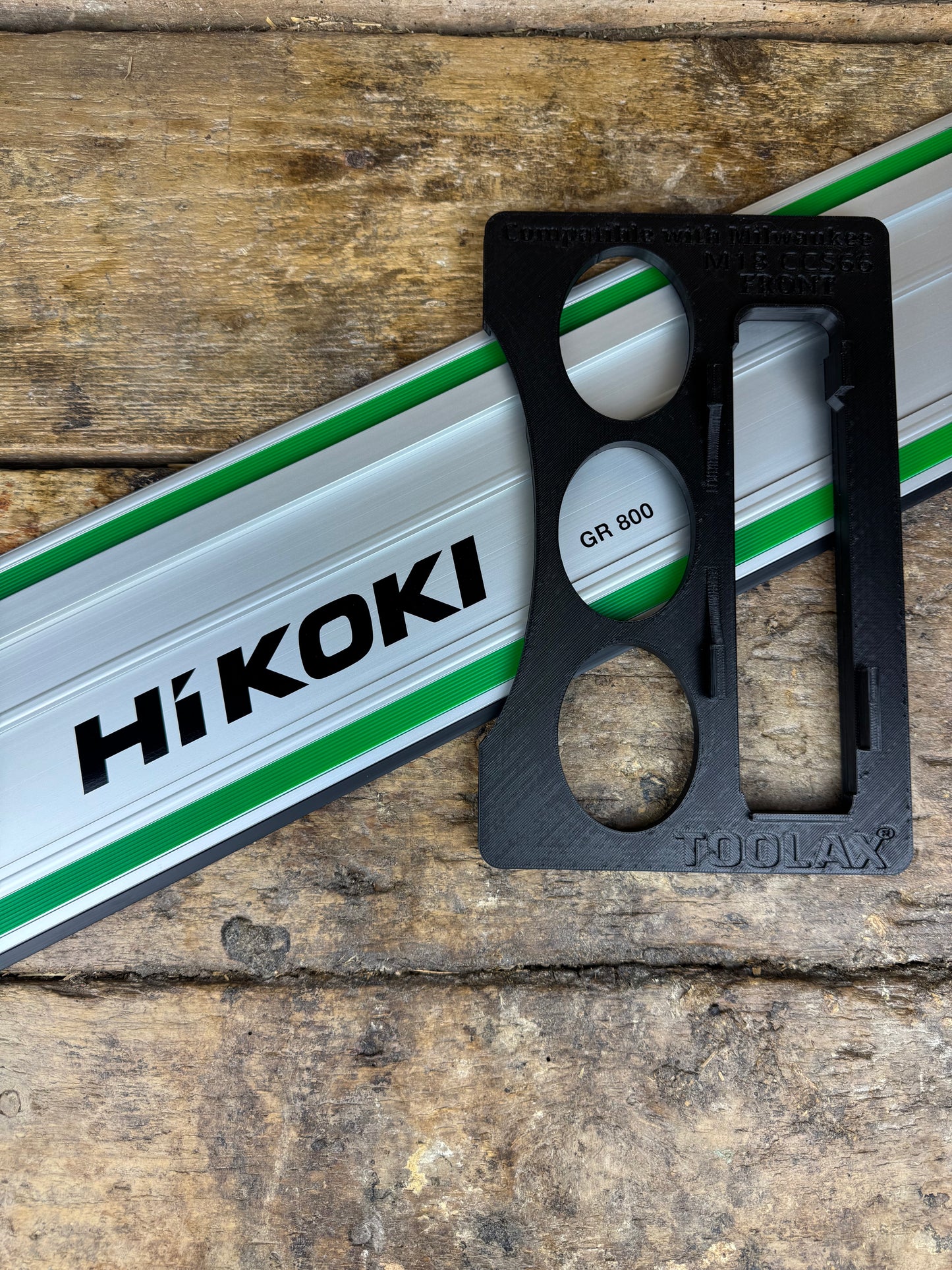 TOOLAX adaptor for Milwaukee M18 CCS66 Adaptor base / Skid plate for Circular Saw to fit Hikoki Guide rail