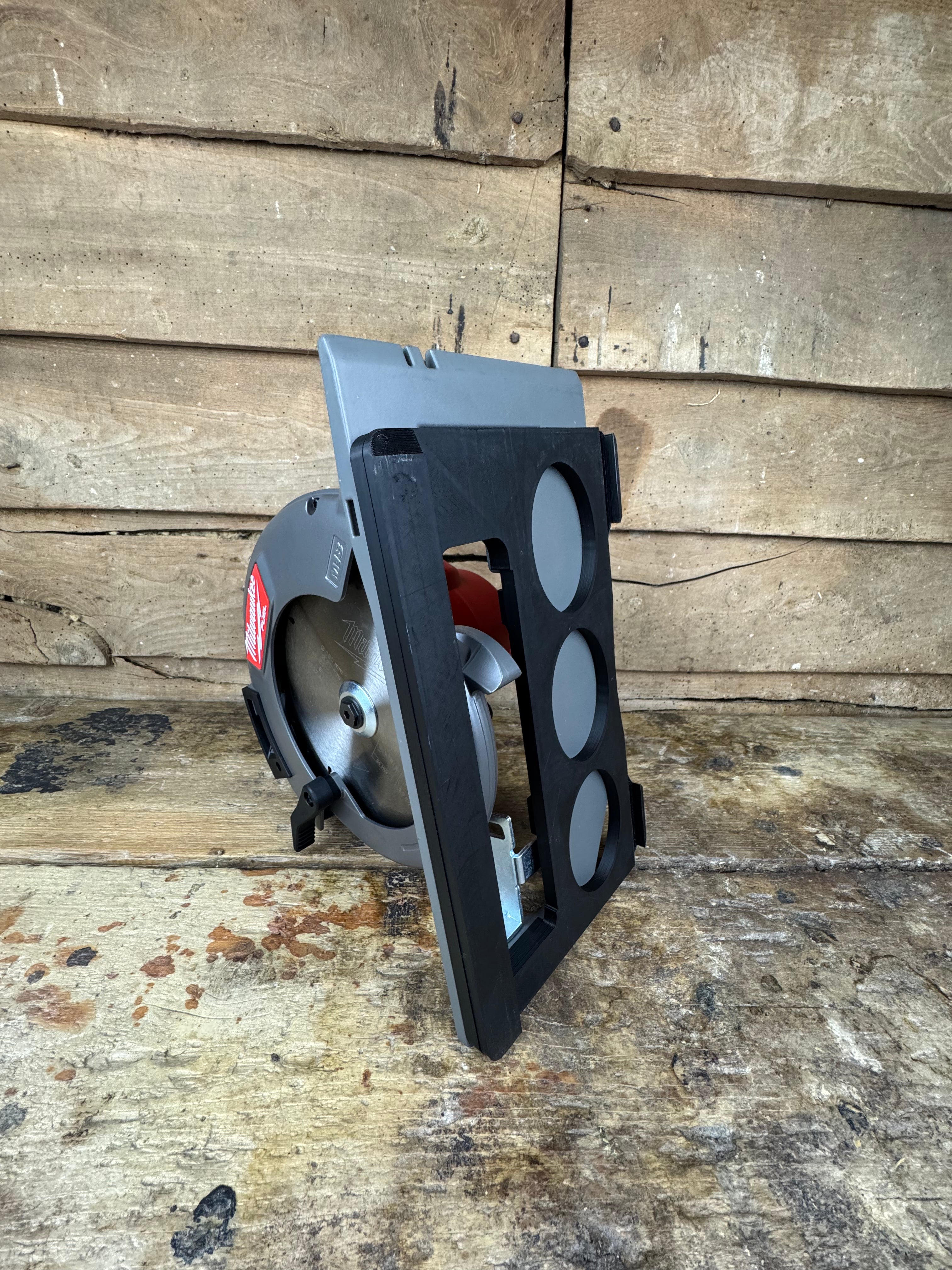 TOOLAX adaptor for Milwaukee M18 CCS66 Adaptor base / Skid plate for Circular Saw to fit Hikoki Guide rail