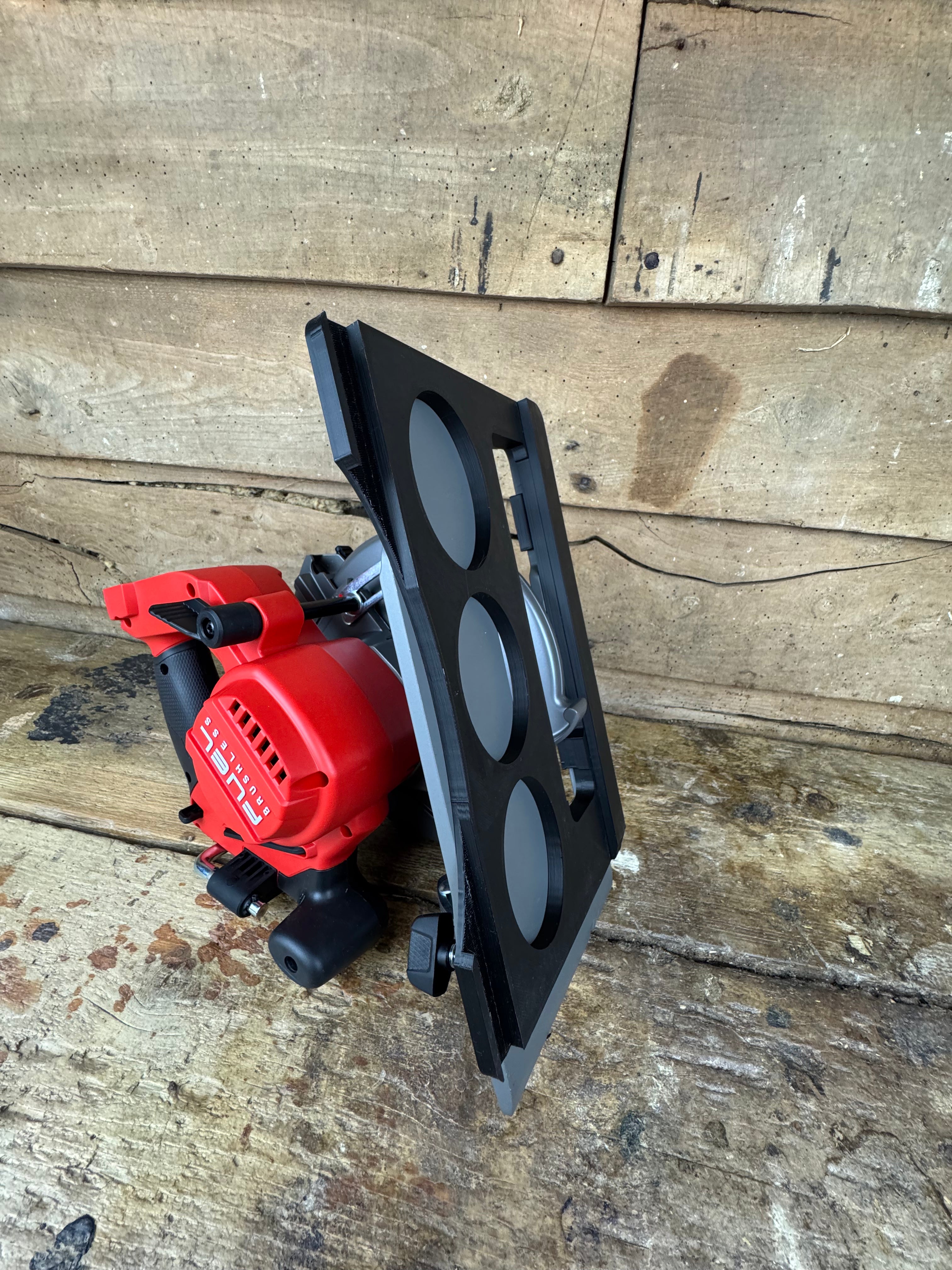 TOOLAX adaptor for Milwaukee M18 CCS66 Adaptor base / Skid plate for Circular Saw to fit Evolution Guide rail