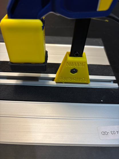 Irwin Quick Grip Clamp Adaptor to fit Dewalt Guide Rail with Riser block- Works with the thinnest of materials - Pair 2x