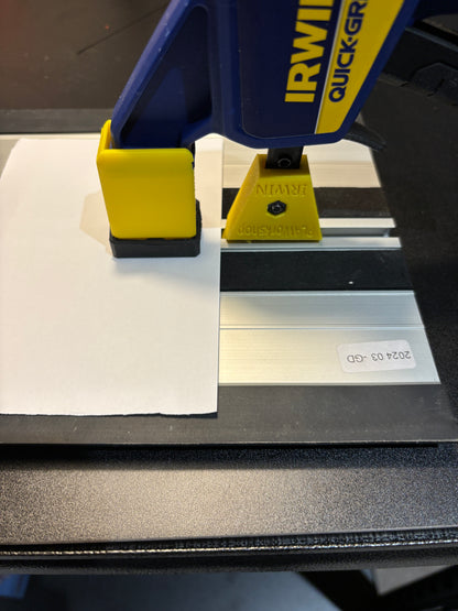 Irwin Quick Grip Clamp Adaptor to fit Dewalt Guide Rail with Riser block- Works with the thinnest of materials - Pair 2x