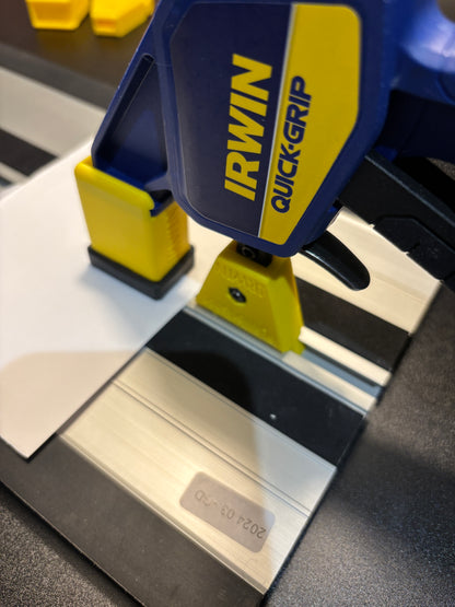 Irwin Quick Grip Clamp Adaptor to fit Dewalt Guide Rail with Riser block- Works with the thinnest of materials - Pair 2x