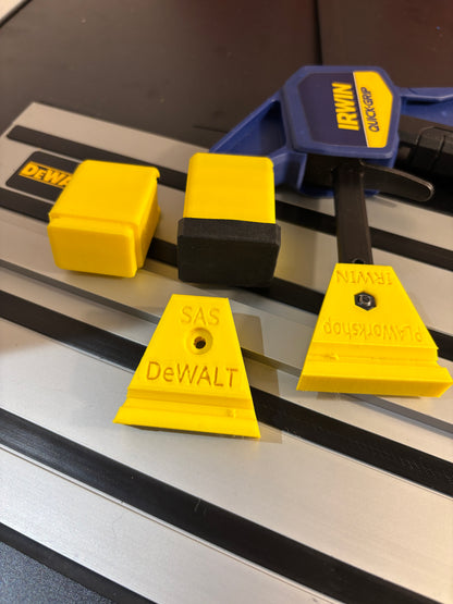 Irwin Quick Grip Clamp Adaptor to fit Dewalt Guide Rail with Riser block- Works with the thinnest of materials - Pair 2x