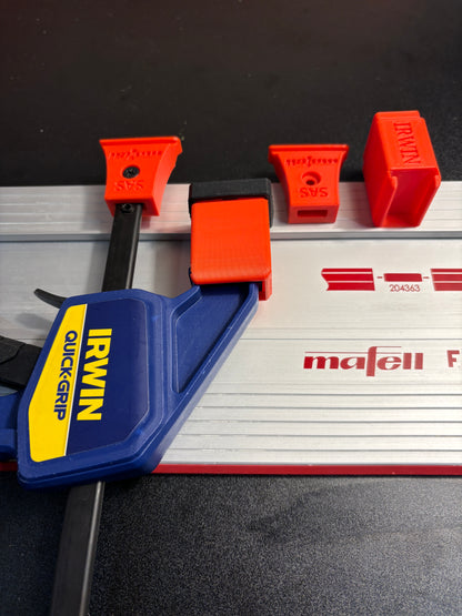 Irwin Quick Grip Clamp Adaptor to fit Mafell Guide Rail with Riser block- Works with the thinnest of materials - Pair 2x