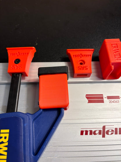 Irwin Quick Grip Clamp Adaptor to fit Mafell Guide Rail with Riser block- Works with the thinnest of materials - Pair 2x