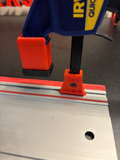 Irwin Quick Grip Clamp Adaptor to fit Mafell Guide Rail with Riser block- Works with the thinnest of materials - Pair 2x