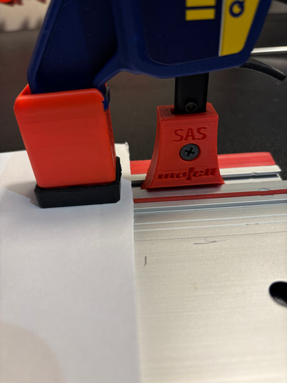 Irwin Quick Grip Clamp Adaptor to fit Mafell Guide Rail with Riser block- Works with the thinnest of materials - Pair 2x