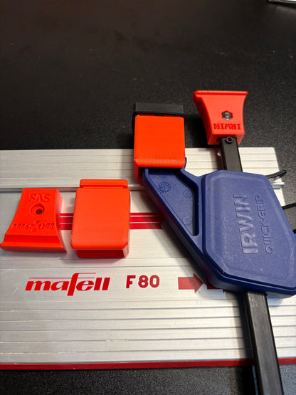 Irwin Quick Grip Clamp Adaptor to fit Mafell Guide Rail with Riser block- Works with the thinnest of materials - Pair 2x