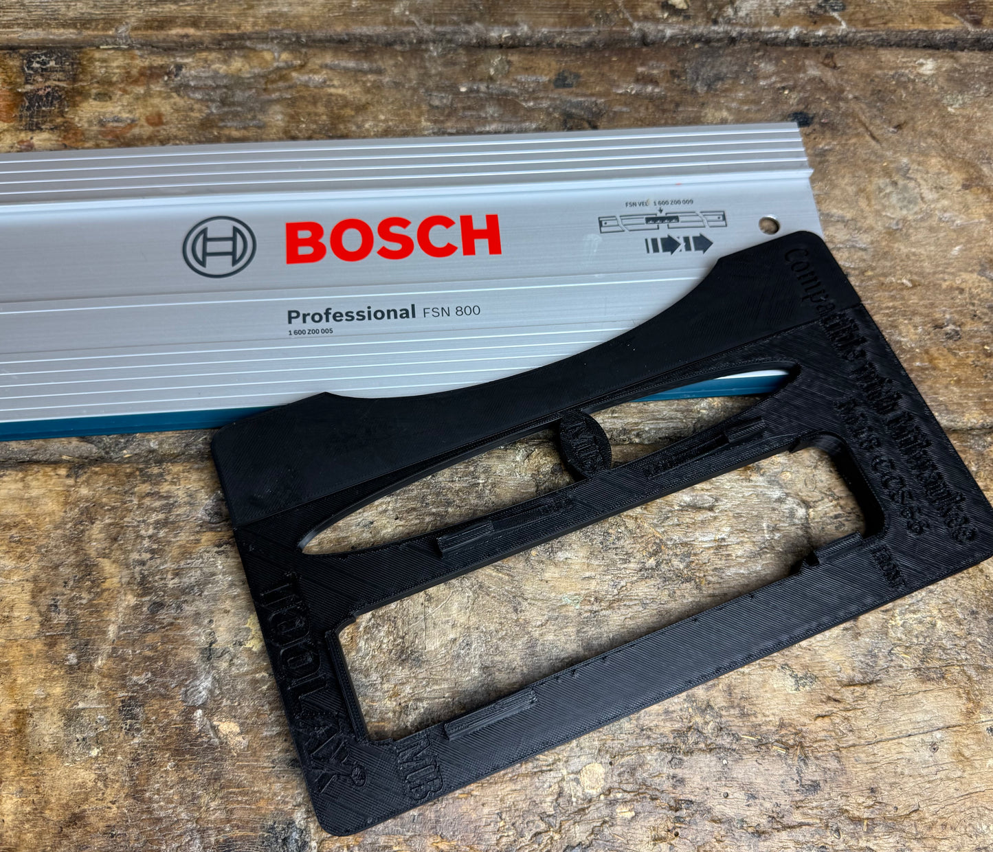 TOOLAX adaptor for Milwaukee M18 CCS66 Adaptor base / Skid plate for Circular Saw to fit Bosch Guide rail