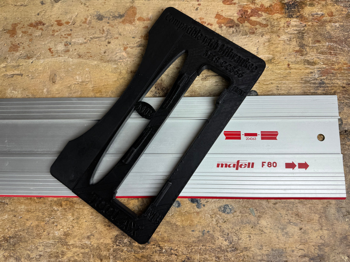 TOOLAX adaptor for Milwaukee M18 CCS66 Adaptor base / Skid plate for Circular Saw to fit Mafell Guide rail