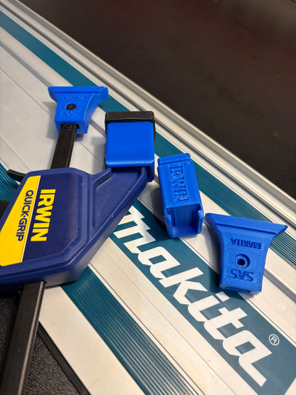 Irwin Quick Grip Clamp Adaptor to fit Makita Guide Rail with Riser block- Works with the thinnest of materials - Pair 2x
