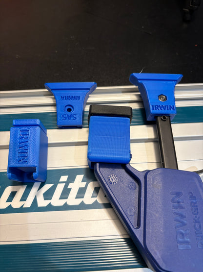 Irwin Quick Grip Clamp Adaptor to fit Makita Guide Rail with Riser block- Works with the thinnest of materials - Pair 2x