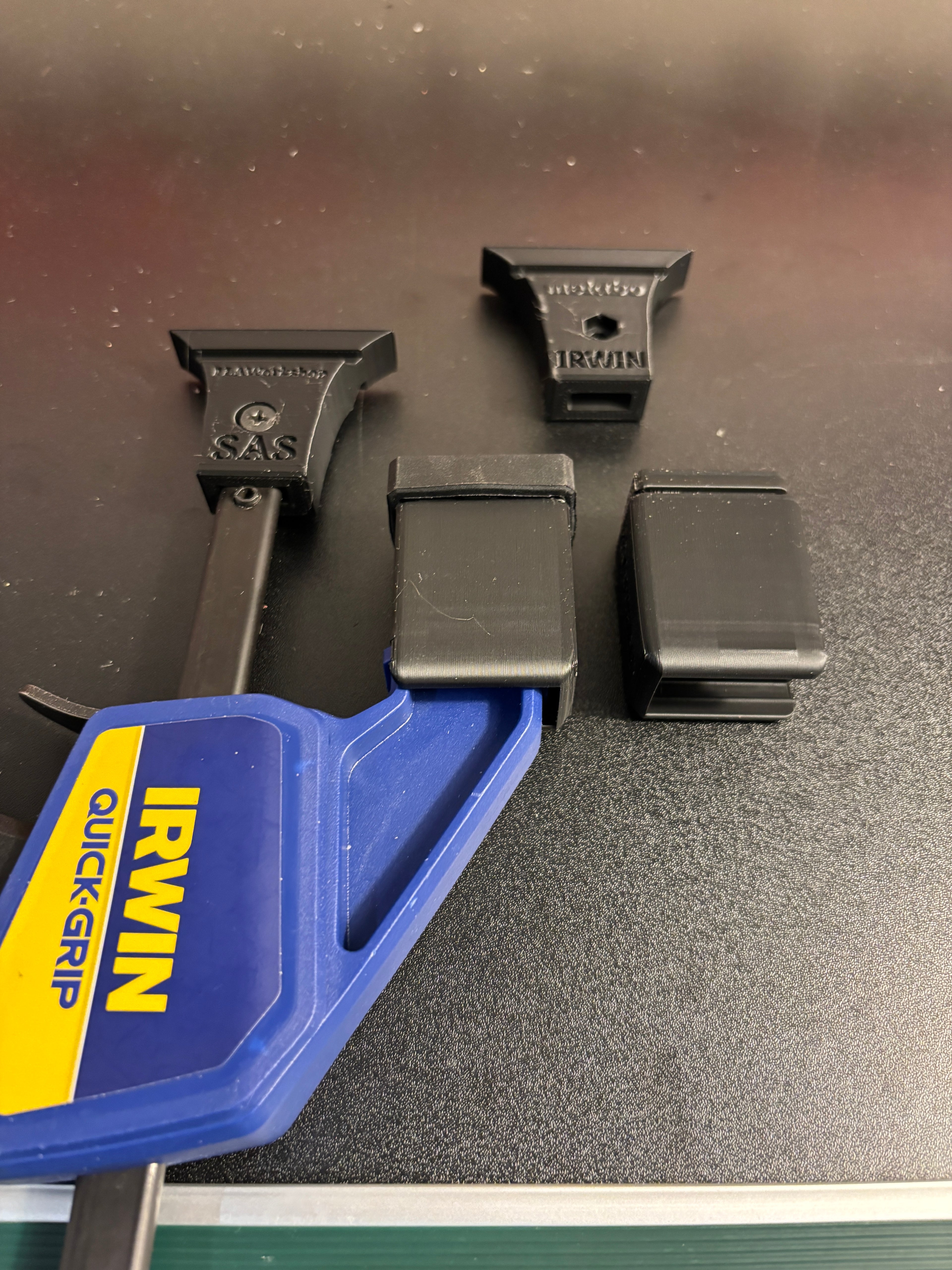 Irwin Quick Grip Clamp Adaptor to fit Metabo Guide Rail with Riser block- Works with the thinnest of materials - Pair 2x