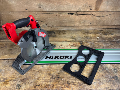 TOOLAX adaptor for Milwaukee M18 CCS66 Adaptor base / Skid plate for Circular Saw to fit Hikoki Guide rail